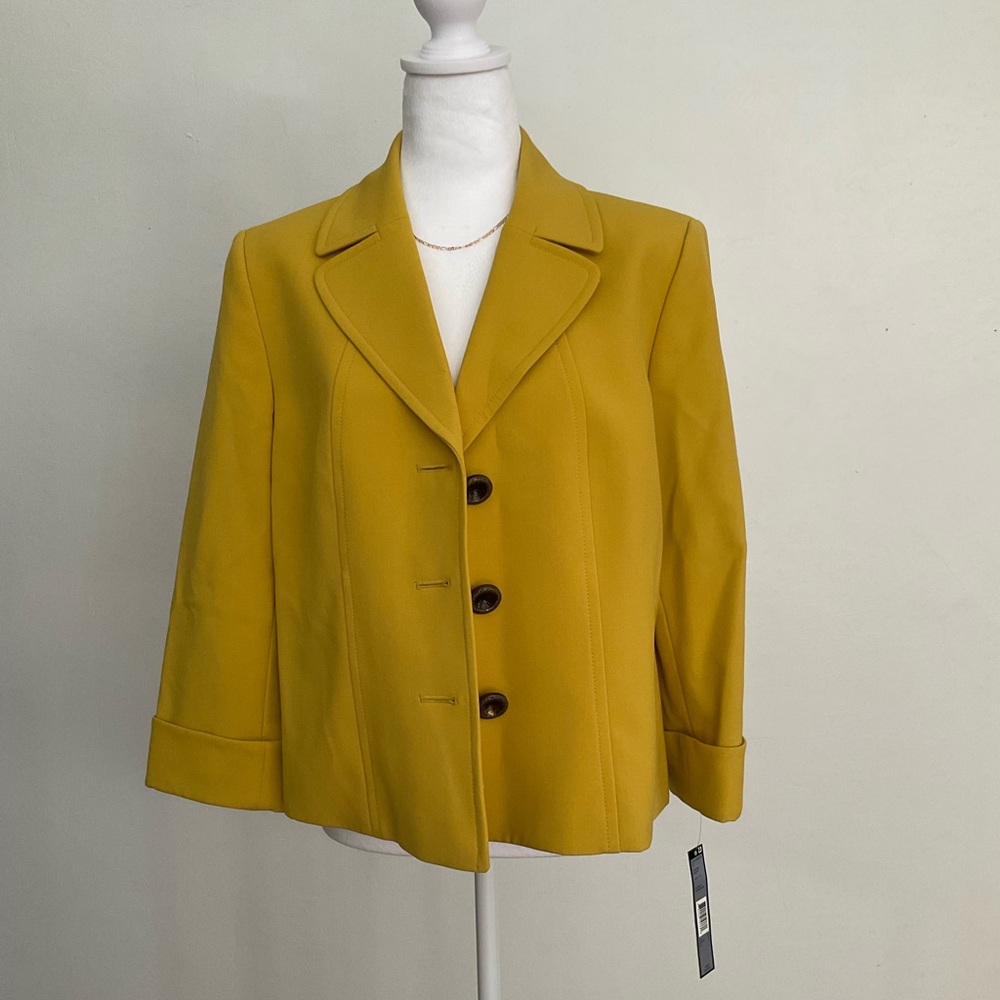 Tahari Mustard Yellow Blazer